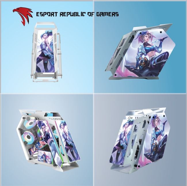 Thùng máy Case VSP Esport Republic Of Gamers ES1-G.ART - White