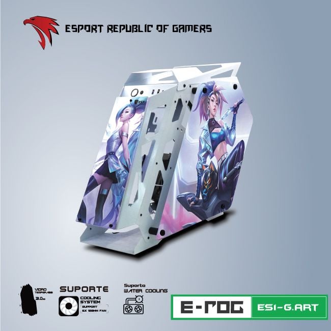 Thùng máy Case VSP Esport Republic Of Gamers ES1-G.ART - White