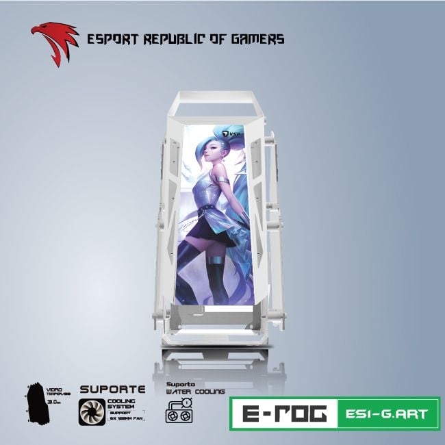 Thùng máy Case VSP Esport Republic Of Gamers ES1-G.ART - White