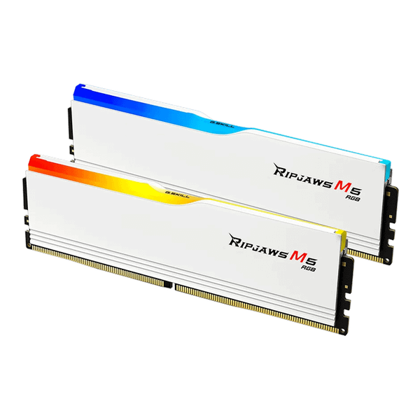  RAM PC G.SKILL Ripjaws M5 32GB RGB DDR5 White | (2x16GB), 5200MHz, Intel/AMD F5-5200J4040A16GX2-RM5RW 