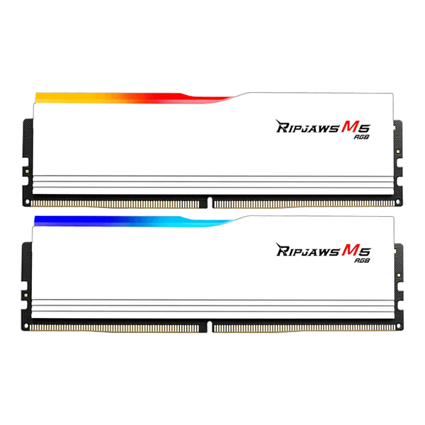  RAM PC G.SKILL Ripjaws M5 32GB RGB DDR5 White | (2x16GB), 5200MHz, Intel/AMD F5-5200J4040A16GX2-RM5RW 