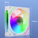  Fan Case Redmoon F3 - Trắng | Kit 5 Fan Led RGB, kèm sẵn HUB và Remote 
