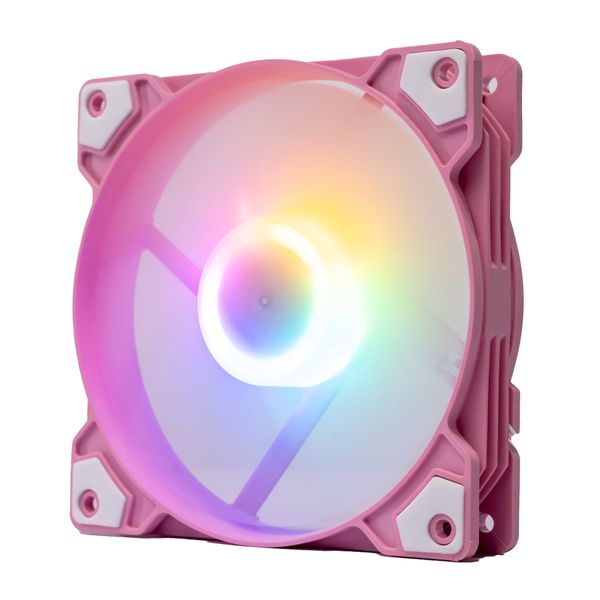 Quạt tản nhiệt PC CoolMoon K8 | Fan lẻ 120mm, RGB, Hồng 