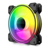  Quạt tản nhiệt PC Coolmoon WF1 | Kit 5 fan 120mm, RGB, Đen 