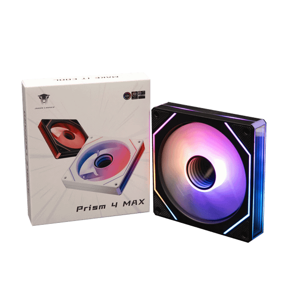  Quạt tản nhiệt PC Leopard Prism 4Max | Fan lẻ 120mm, ARGB, Gió ngược, Đen 