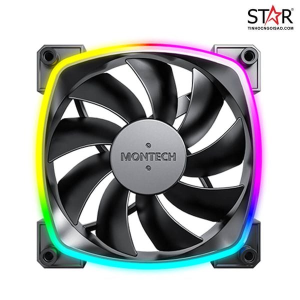  Quạt tản nhiệt PC Montech AX 120 PWM | Fan lẻ 120mm, ARGB, Đen 