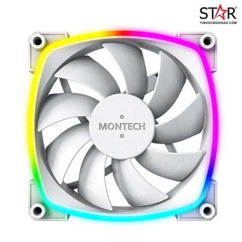 Quạt tản nhiệt PC Montech AX120 PWM | Fan lẻ 120mm, ARGB, Trắng
