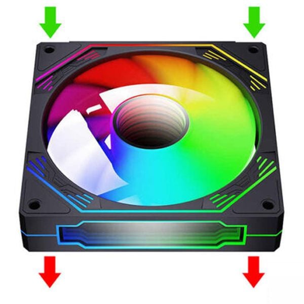  Quạt tản nhiệt PC Redmoon F3 | Fan lẻ 120mm, ARGB, Đen 