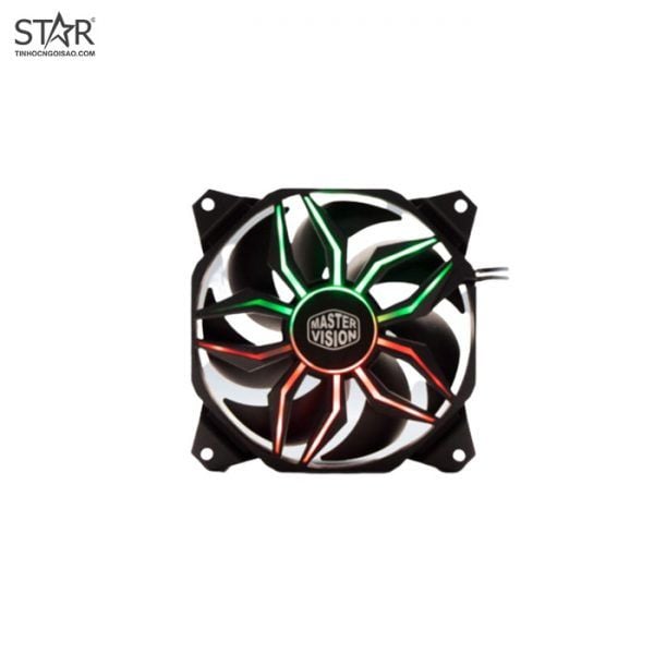  Quạt tản nhiệt PC VSP Spider | Fan lẻ 120mm, ARGB, Đen 