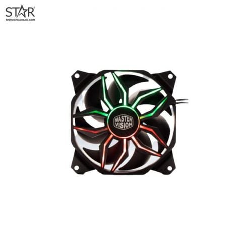 Quạt tản nhiệt PC VSP Spider | Fan lẻ 120mm, ARGB, Đen