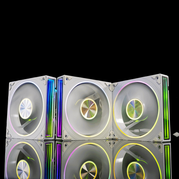  Quạt tản nhiệt PC Leopard TransWarp | Fan lẻ 120mm, ARGB, Gió thuận, Trắng 
