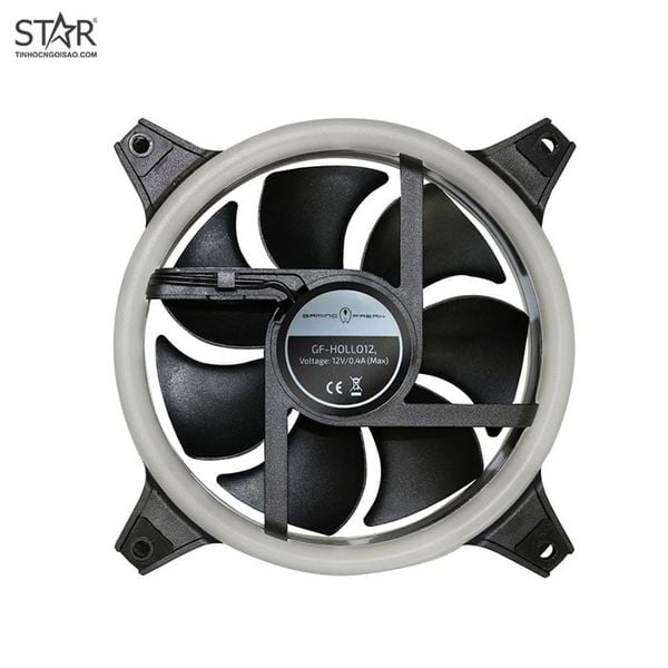  Quạt tản nhiệt PC Hollo | Kit 2 Fan 120mm, RGB, Đen 