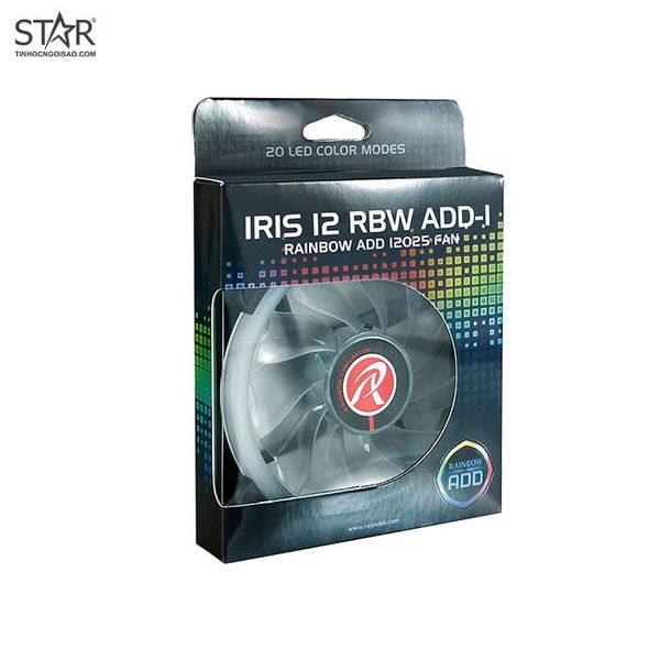  Quạt tản nhiệt PC Raijintek Iris ADD-1 | Fan lẻ 120mm, RGB, Đen 