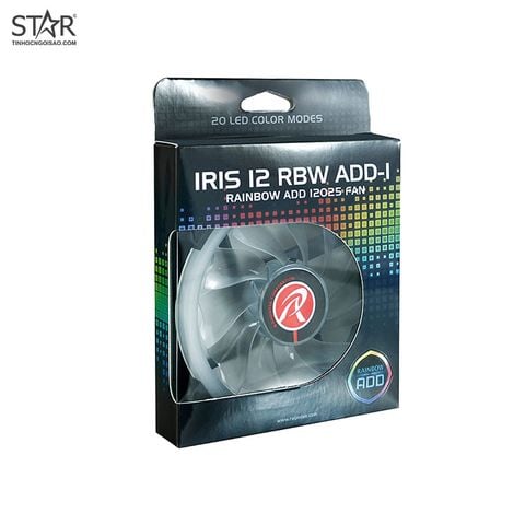 Quạt tản nhiệt PC Raijintek Iris ADD-1 | Fan lẻ 120mm, RGB, Đen