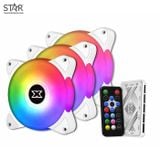  Quạt tản nhiệt PC Xigmatek Galaxy III Royal BX120 Essential Arctic | Kit 3 fan 120mm, ARGB, Trắng 