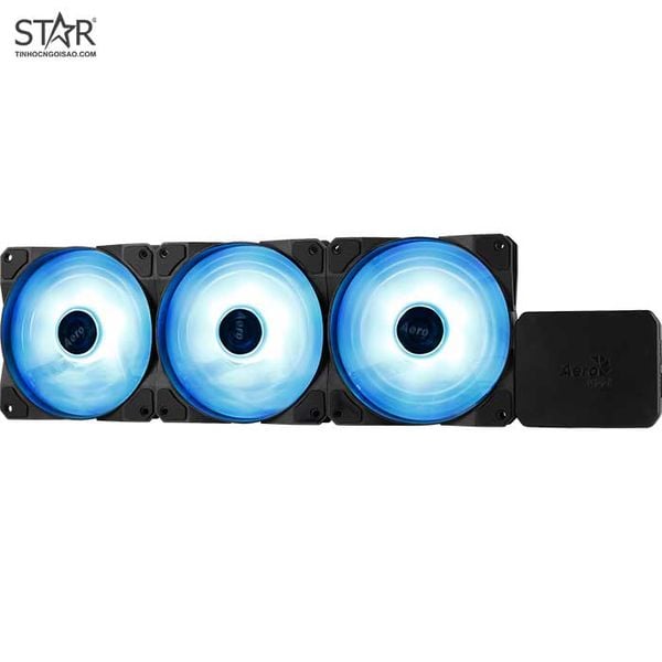  Quạt tản nhiệt PC Aerocool P7‑F12 PRO | Kit 3 fan 120mm, ARGB, Đen 