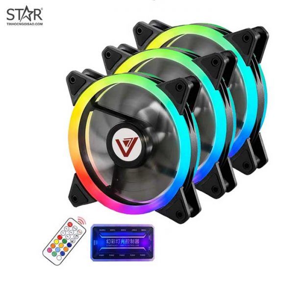 Fan Case VSP V206 RGB Pack 3 Fan (Hub + Remote)