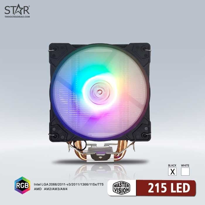 Tản Nhiệt CPU VSP 215 Led RGB (Đen)