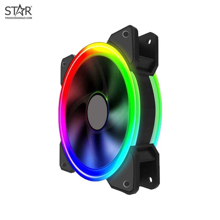 Fan Case VSP V202 Led Rainbow 12cm (2 mặt Led)