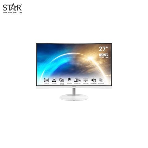 Màn Hình Gaming MSI Pro MP271CW (27 inch/FHD/VA/75Hz/1ms/250nits/HDMI+VGA/Cong/Trắng)