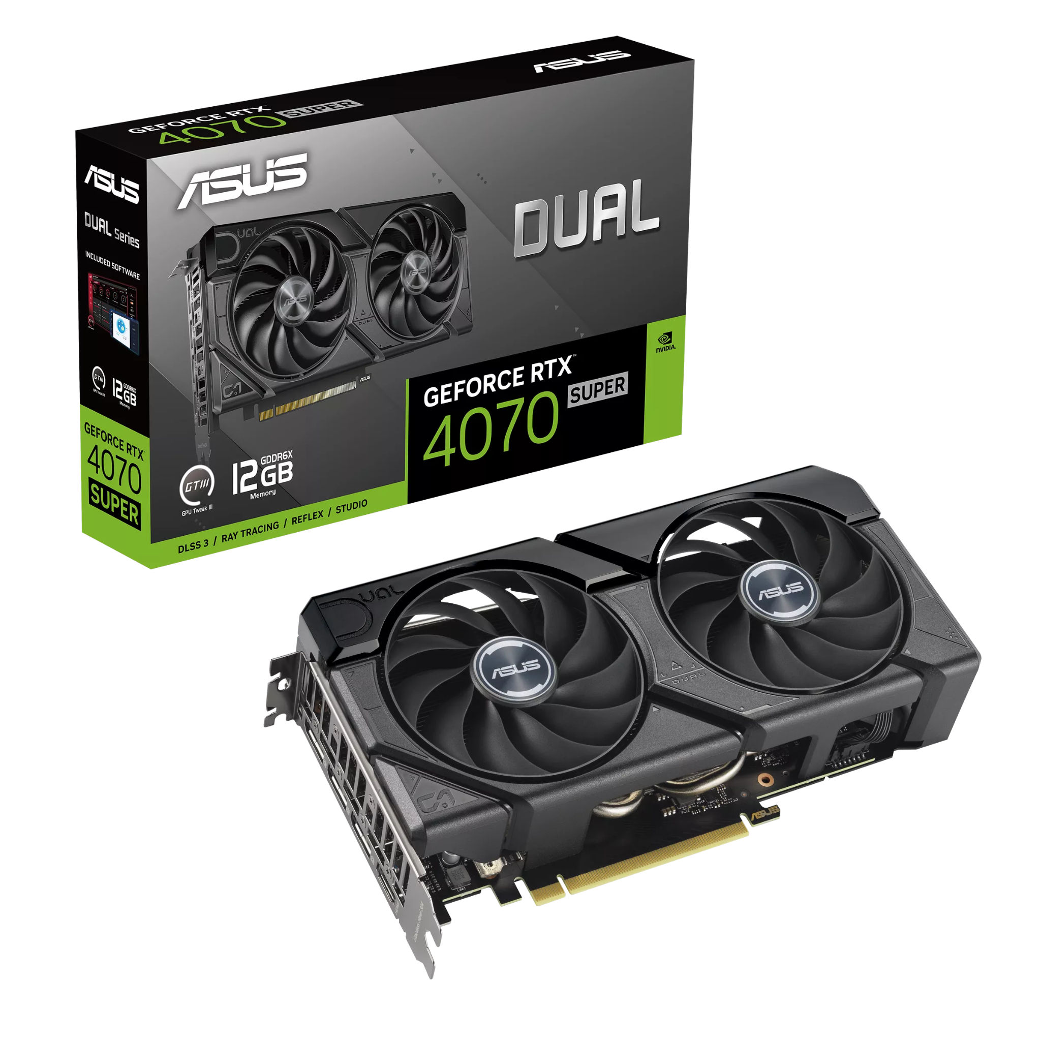 Card màn hình VGA ASUS Dual GeForce RTX 4070 Super EVO 12GB GDDR6X (DUAL-RTX4070S-12G)