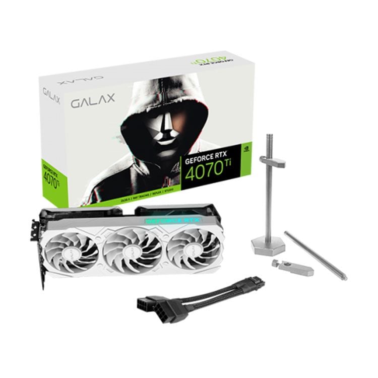 Card màn hình VGA GALAX GeForce RTX 4070 Ti EX Gamer White 1-Click OC 12GB GDDR6X