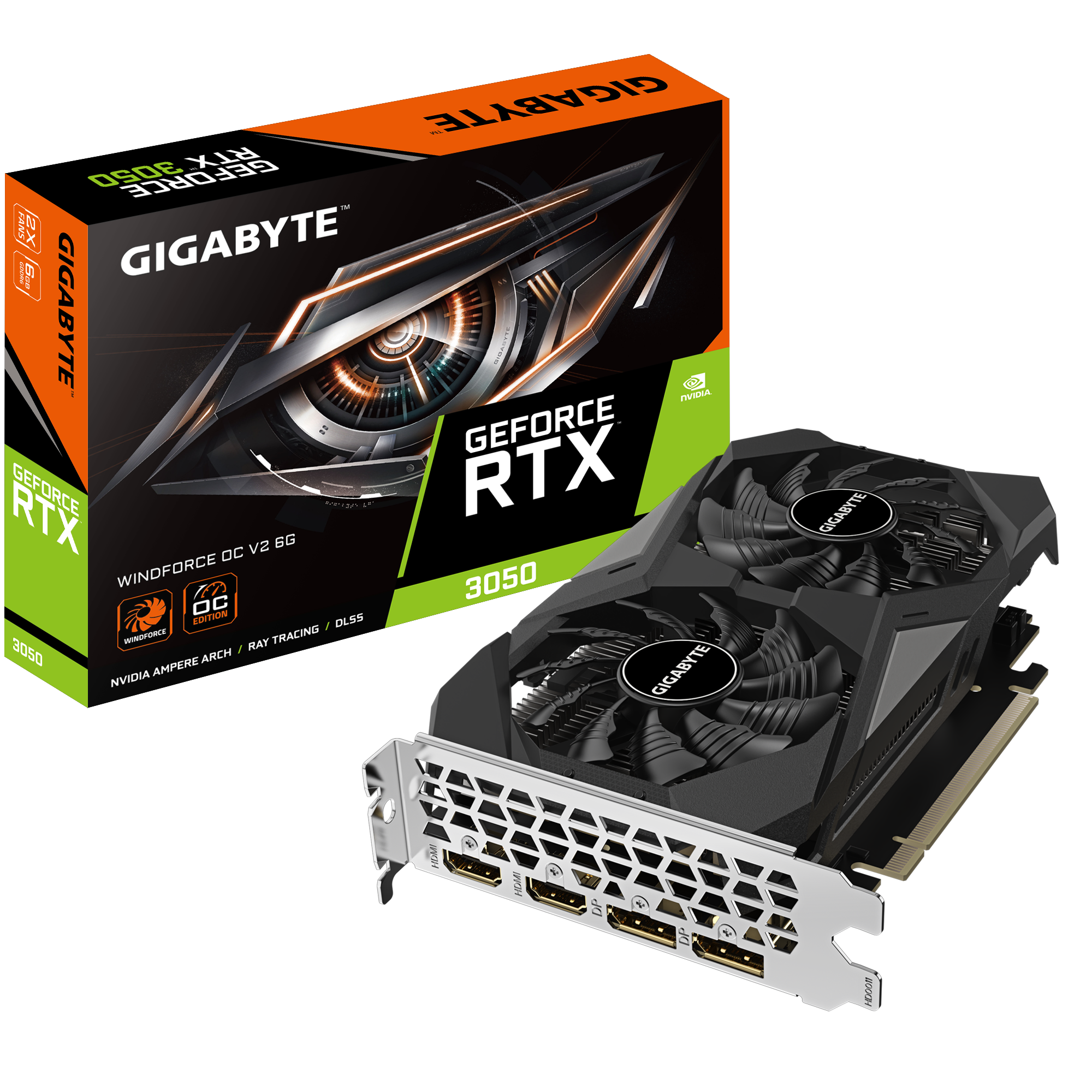Card màn hình Gigabyte RTX 3050 6G WINDFORCE OC V2