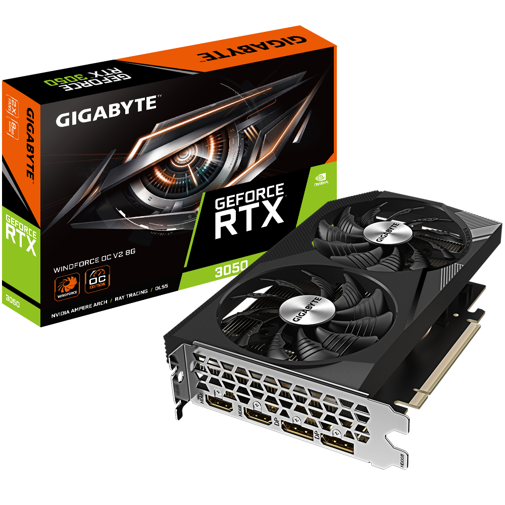 Card màn hình Gigabyte RTX™ 3050 WINDFORCE OC V2 8G