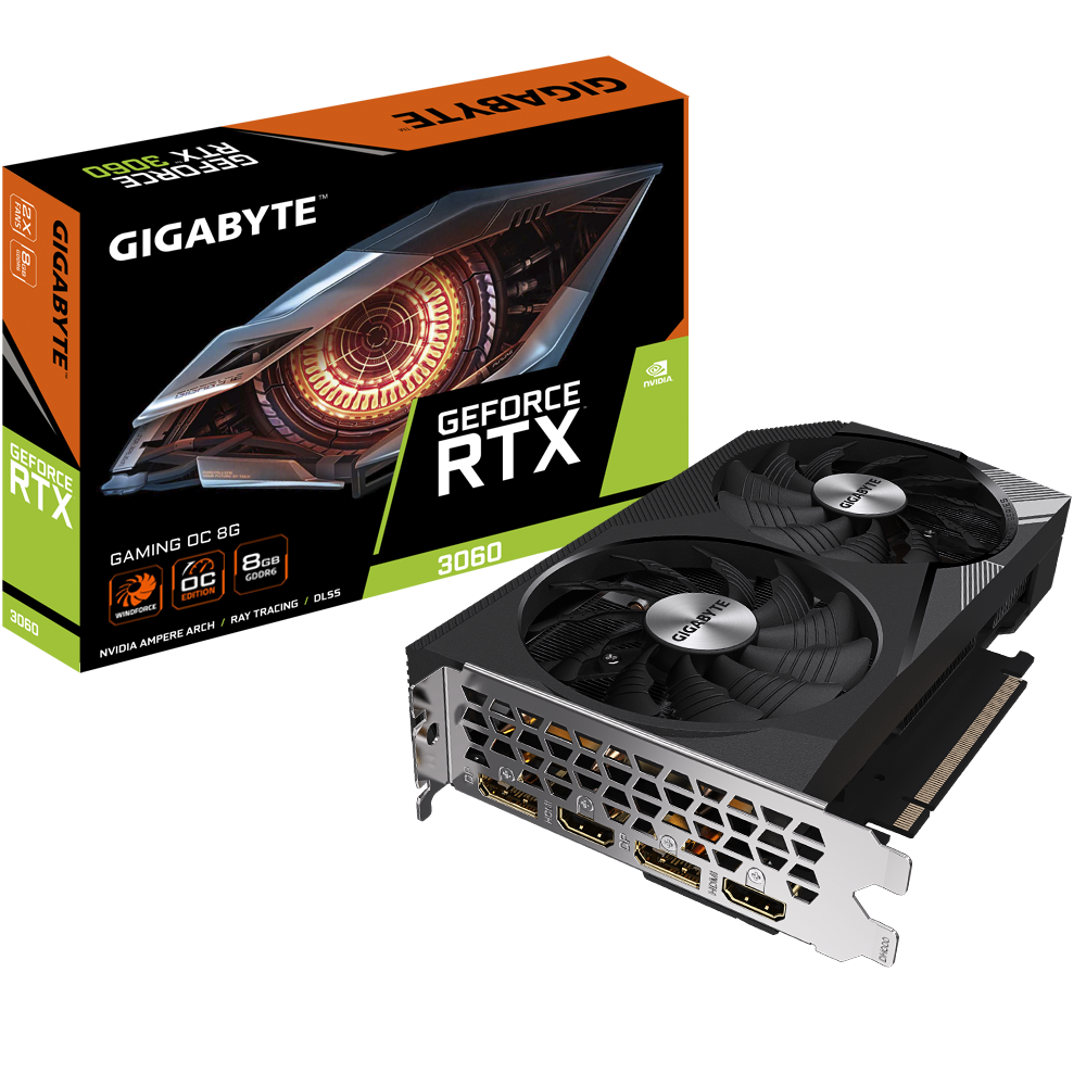 VGA Gigabyte GeForce RTX 3060 GAMING OC 8GB (GV-N3060GAMING OC-8GD)