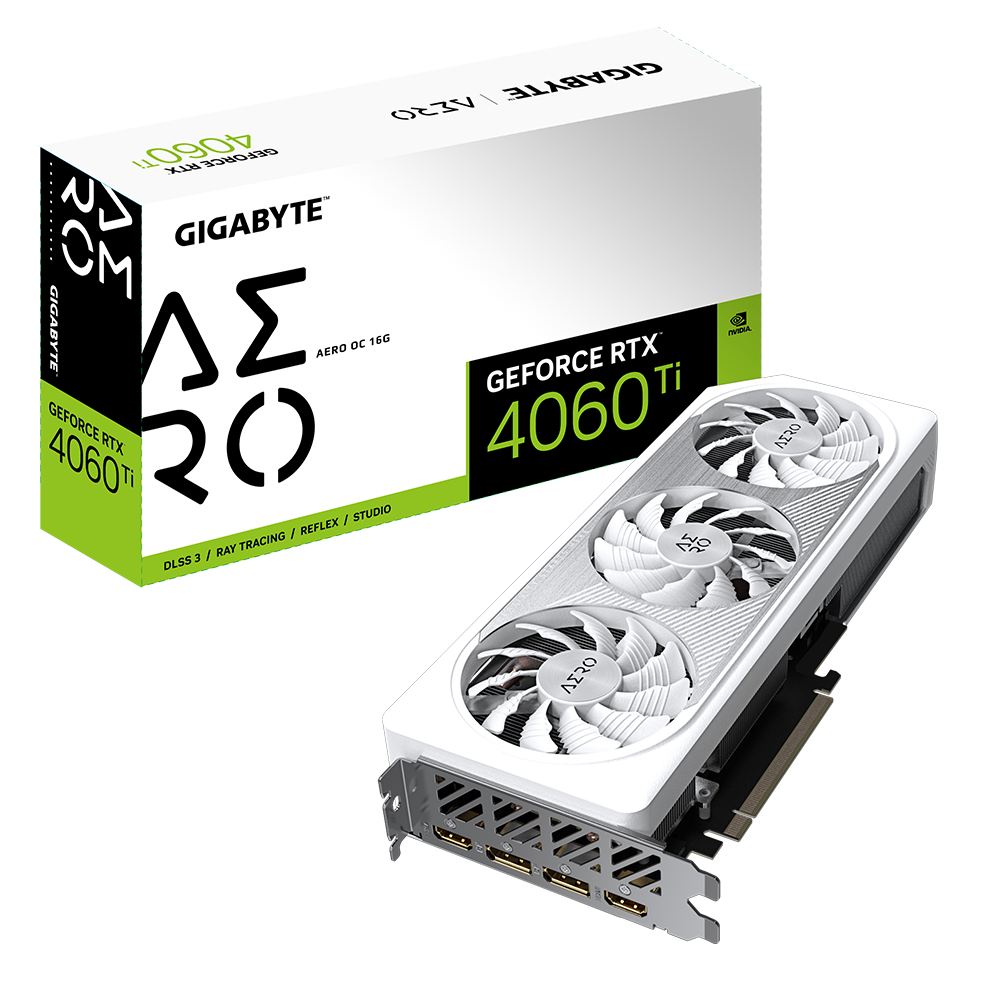 Card màn hình VGA GIGABYTE GeForce RTX 4060 Ti AERO OC 16GB