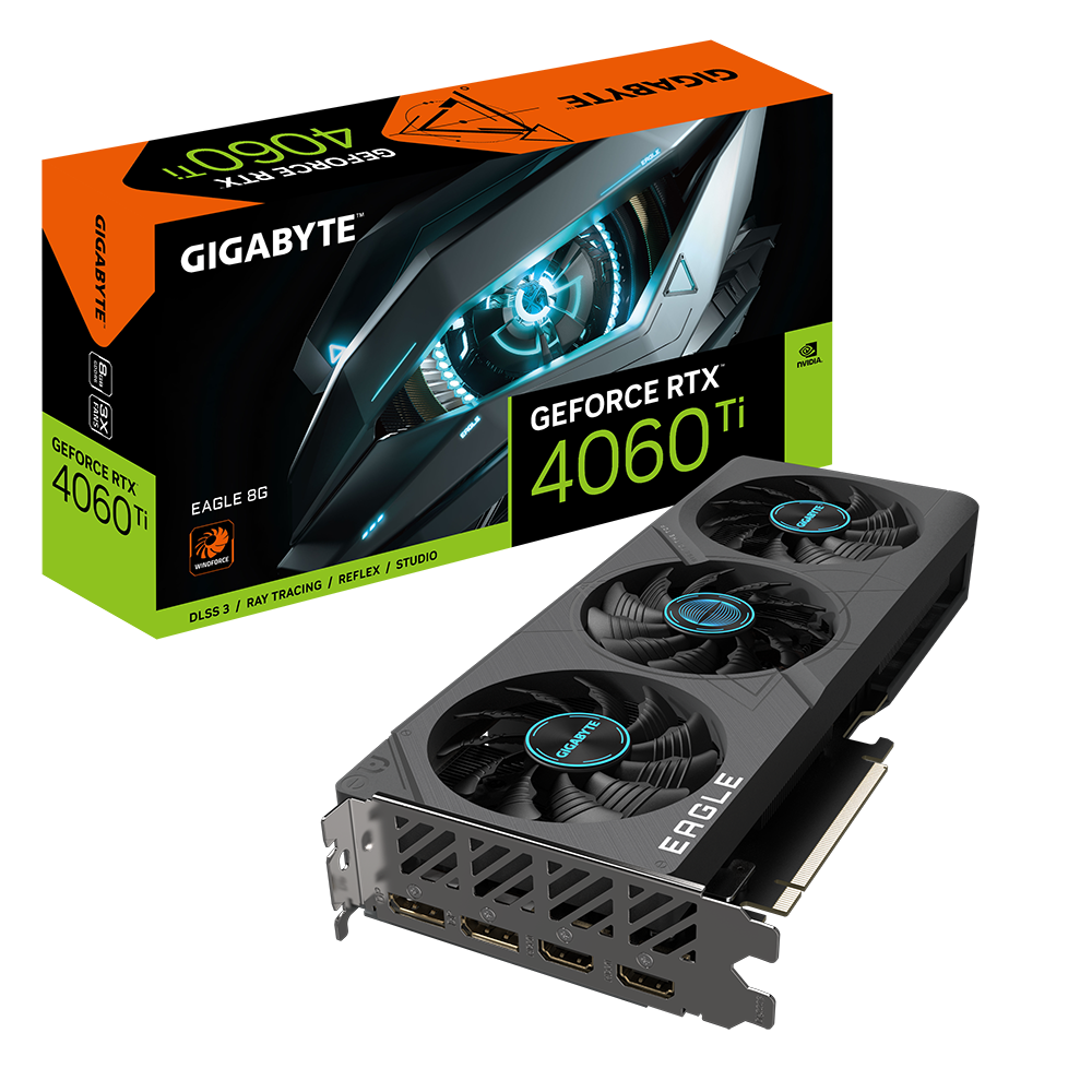 Card màn hình VGA Gigabyte GeForce RTX 4060 Ti EAGLE 8GB (GV-N406TEAGLE-8GD)