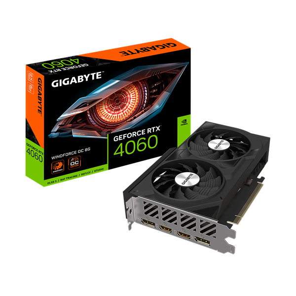  Card màn hình NVIDIA GeForce RTX 4060 Gigabyte WindForce OC | 8GB GDDR6, 3072 CUDA, 450W 
