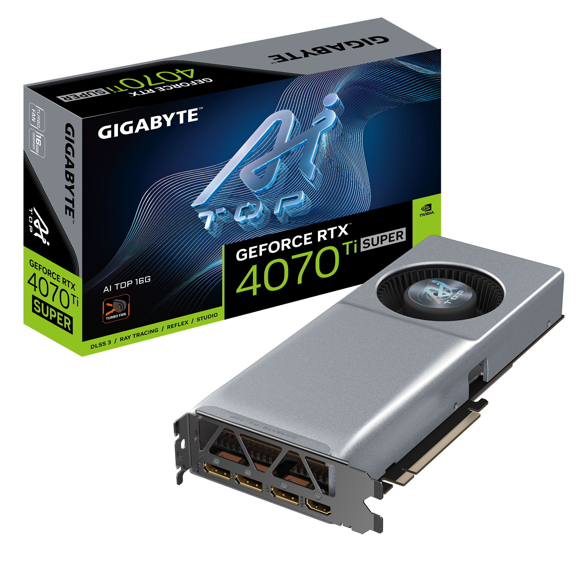Card màn hình GIGABYTE RTX 4070 Ti SUPER AI TOP 16GB (GV-N407TSAI TOP-16GD)