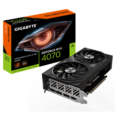 Card màn hình Gigabyte GeForce RTX™ 4070 WINDFORCE 2X OC V2 12G