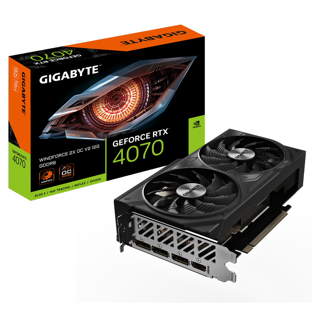 Card màn hình Gigabyte GeForce RTX™ 4070 WINDFORCE 2X OC V2 12G