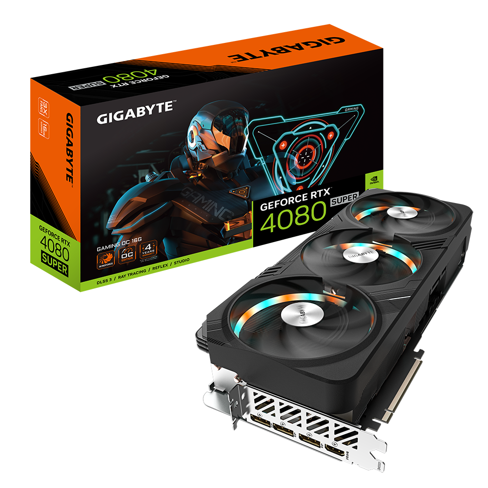 Card màn hình VGA GIGABYTE GeForce RTX 4080 SUPER GAMING OC 16G (GV-N408SGAMING OC-16GD)