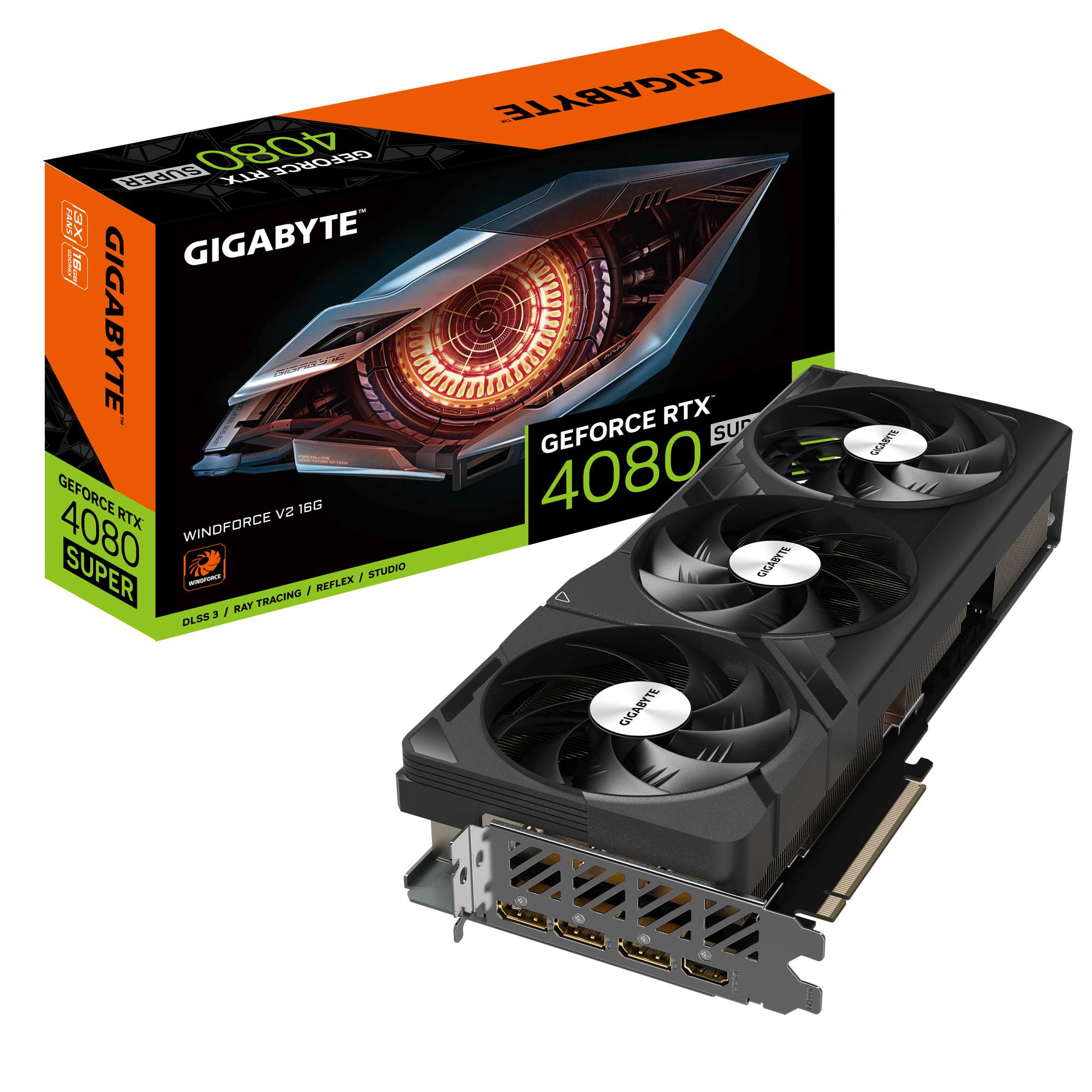 Card màn hình VGA Gigabyte GeForce RTX 4080 SUPER WINDFORCE V2 16G