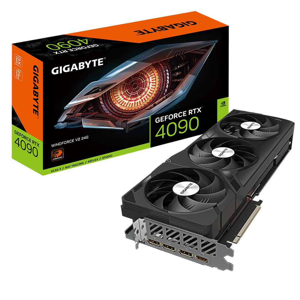 Card màn hình GIGABYTE RTX 4090 WindForce V2 24GB (GV-N4090WF3V2-24GD)