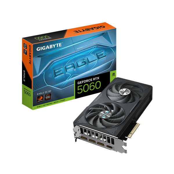  Card màn hình NVIDIA GeForce RTX 5060 Gigabyte EAGLE OC | 8GB GDDR7, 3840 CUDA, 550W 