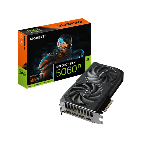  Card màn hình NVIDIA GeForce RTX 5060 Ti Gigabyte WINDFORCE OC | 16GB GDDR7, 4608 CUDA, 650W 
