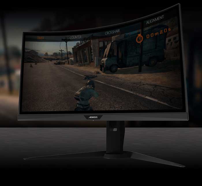 Màn hình LCD 27'' Gigabyte Aorus CV27F-EK FHD 165Hz 1ms Gaming Cong