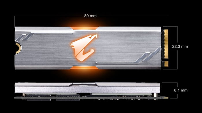 Ổ cứng SSD 256G Gigabyte Aorus RGB M.2 NVMe PCIe (GP-ASM2NE2256GTTDR)