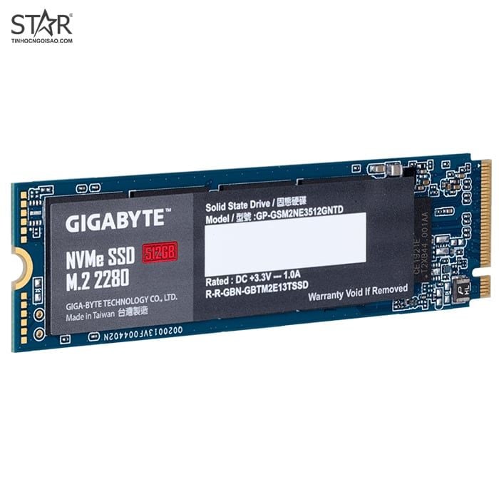 Ổ Cứng SSD 512G Gigabyte M.2 NVMe PCIe Gen3x4 (GP-GSM2NE3512GNTD)