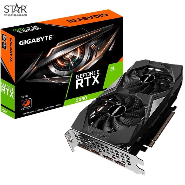 VGA Gigabyte RTX 2060 6GB GDDR6 (GV-N2060D6-6GBD)