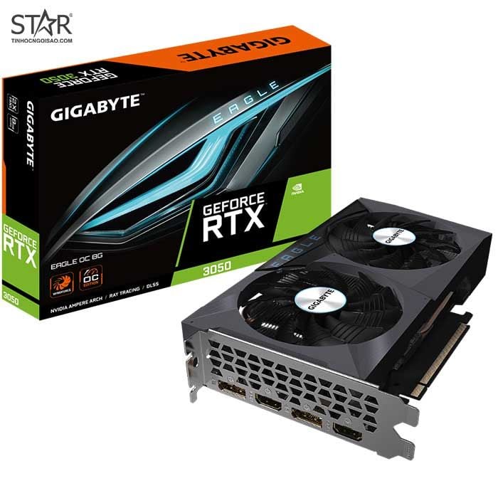 Card màn hình Gigabyte RTX 3050 8GB GDDR6 EAGLE OC QSD