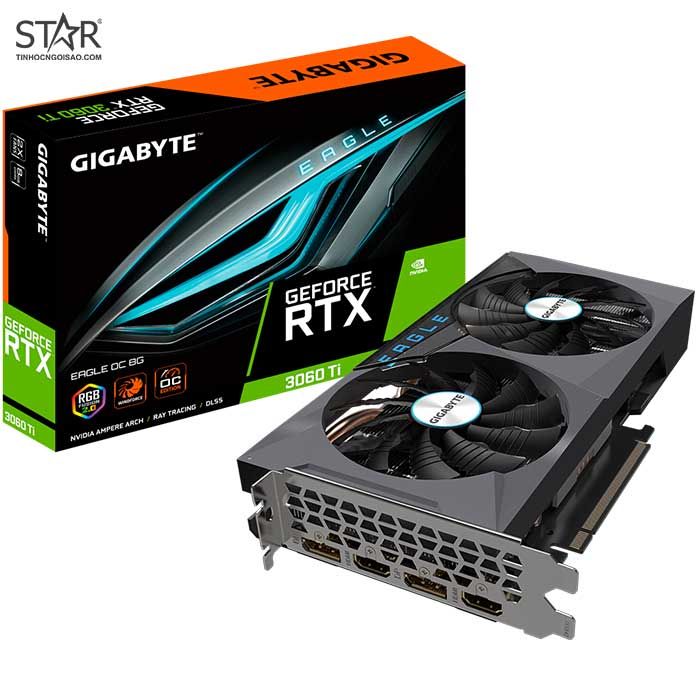 VGA Gigabyte RTX 3060 Ti 8GB GDDR6 EAGLE OC V2 (GV-N306TEAGLE OC-8GBD) (rev. 2.0)