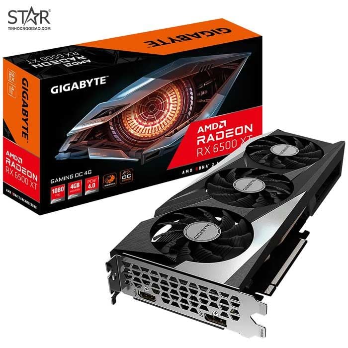 VGA Radeon RX 6500 XT 4GB GDDR6 Gigabyte Gaming OC (GV-R65XTGAMING OC-4GBD)