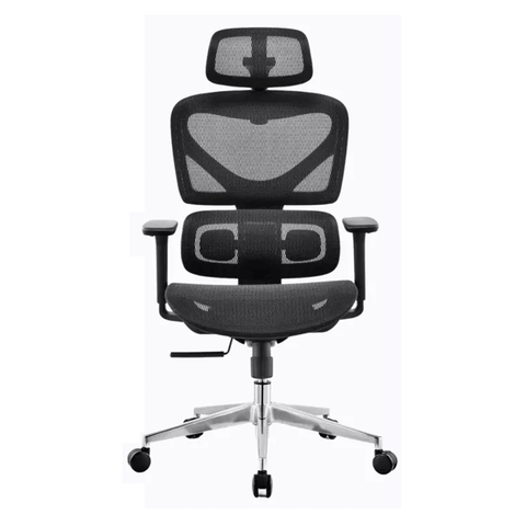 Ghế công thái học Manson Iris lưới Matrex | Đen, lưng nâng hạ, mặt ngồi trượt, tay 3D, Piston 4 Cấp BIFMA