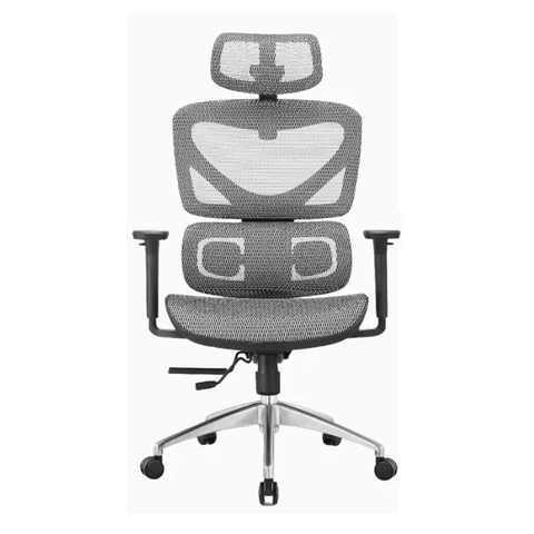 Ghế công thái học Manson Iris lưới Matrex | Xám, lưng nâng hạ, mặt ngồi trượt, tay 3D, Piston 4 Cấp BIFMA