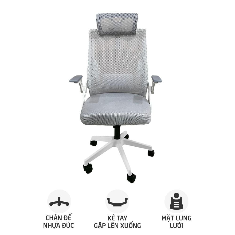 Ghế công thái học Ergonomic TMS04 | Xám